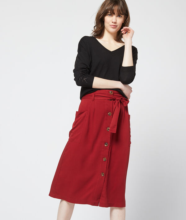 Falda midi abotonada Falda midi abotonada
