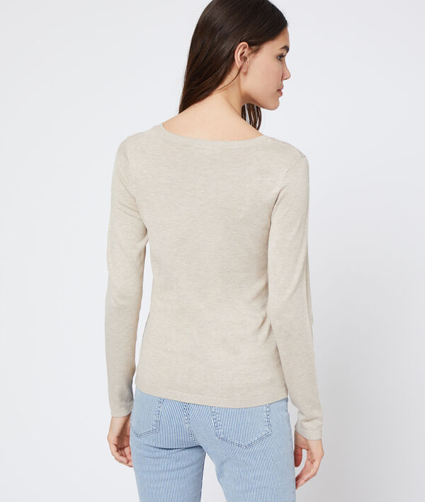 Suéter cuello redondo punto fino Suéter cuello redondo punto fino