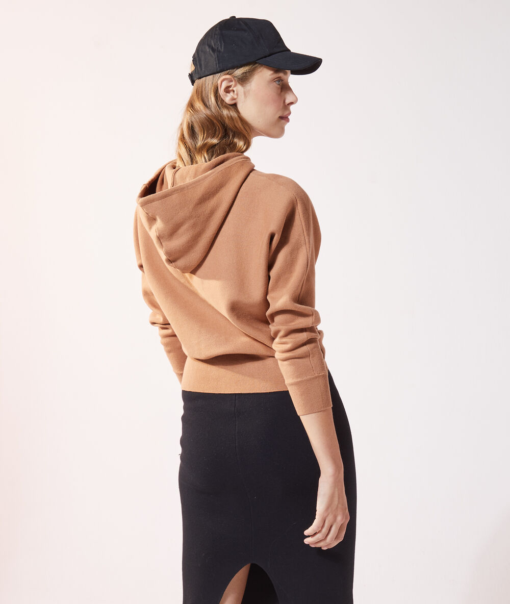 Sudadera con capucha c.camel claro.
