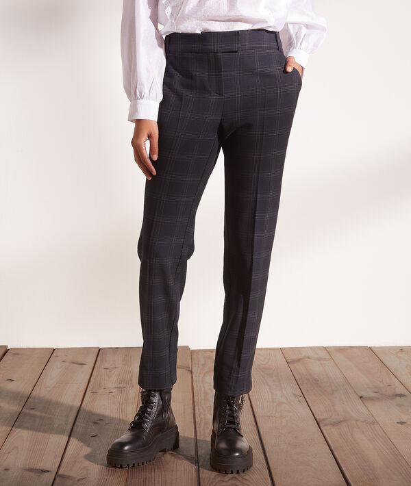 Pantalón estampado de cuadros Pantalón estampado de cuadros