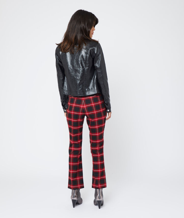 Chaqueta motera tipo biker negro.