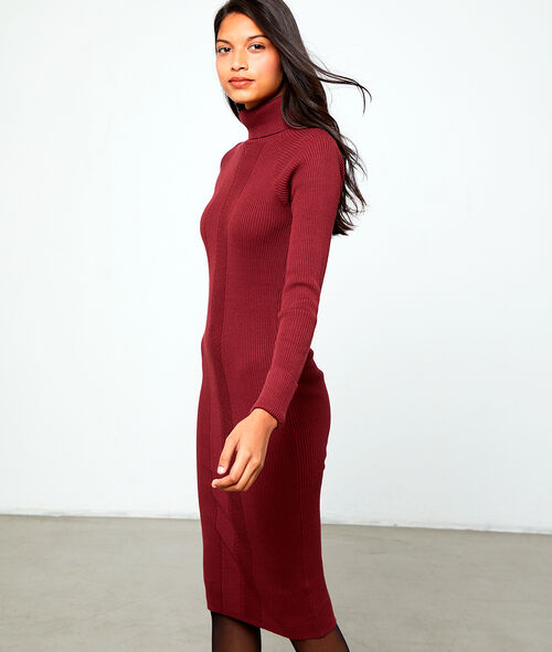 Vestido jersey de cuello alto Vestido jersey de cuello alto