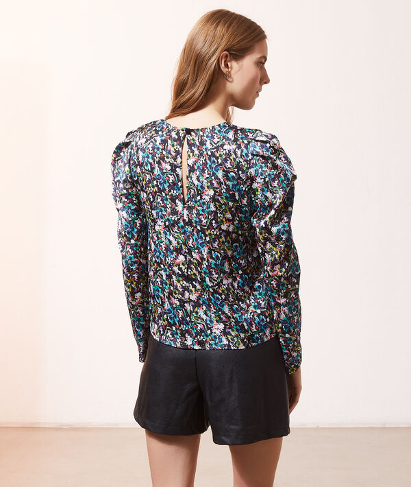 Blouse imprimé fleuri manches ballon Blouse imprimé fleuri manches ballon