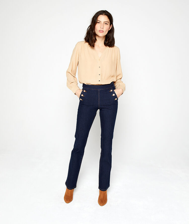 Blusa abotonada c.camel.