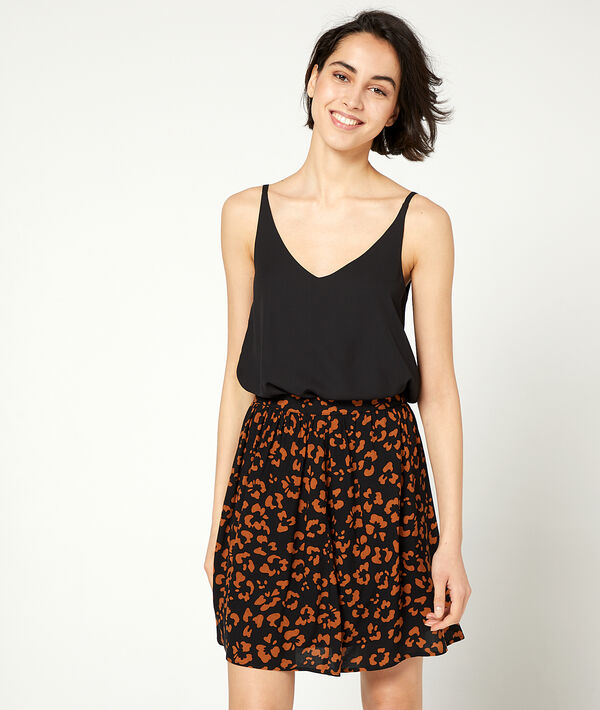 Falda con vuelo estampado floral Falda con vuelo estampado floral