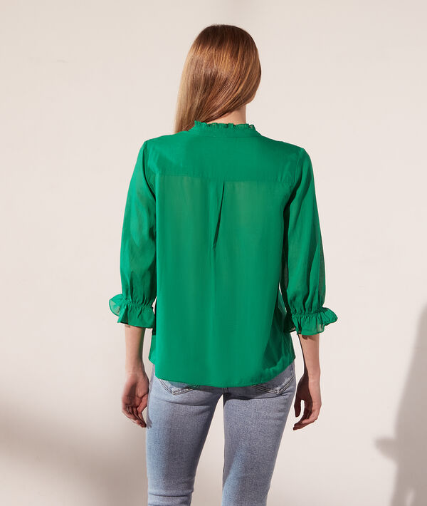 Camisa semitransparente, motivos encaje Camisa semitransparente, motivos encaje