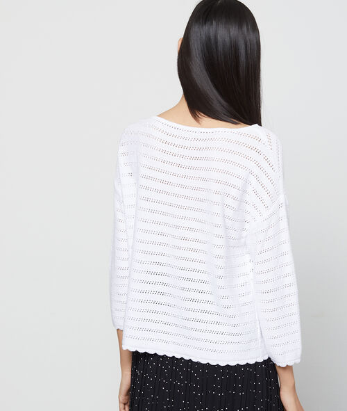 Jersey de guipur con botones Jersey de guipur con botones