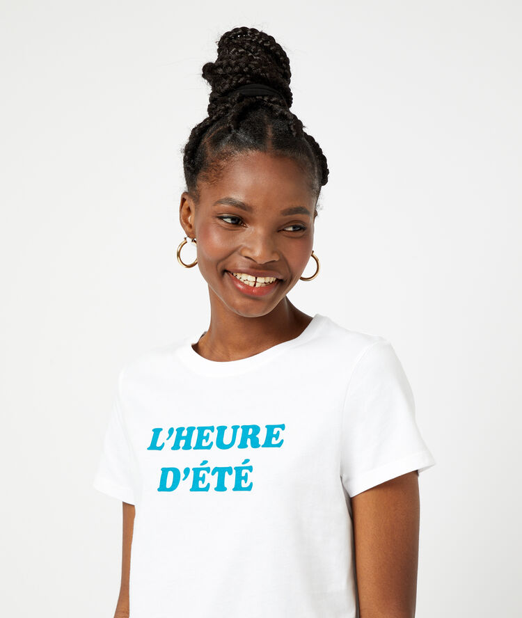 Camiseta 'l'heure d'été' blanco.