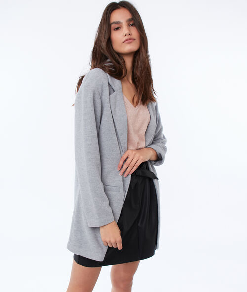 Chaqueta larga tipo americana c.gris.