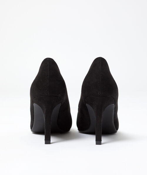 Zapato de tacón efecto ante negro.
