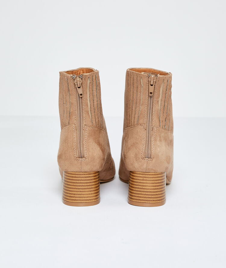 Botines efecto ante c.beige.