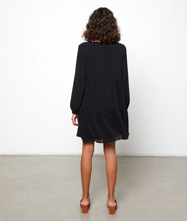 Vestido vaporoso liso Vestido vaporoso liso