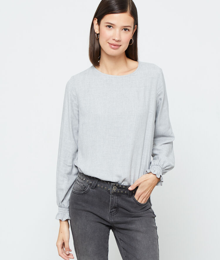 Blusa con la espalda abotonada c.gris.