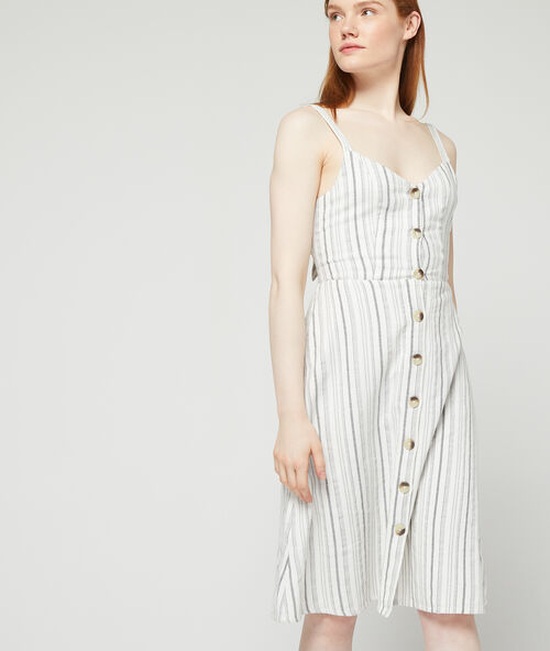 Vestido de algodón anudado en la espalda crudo.