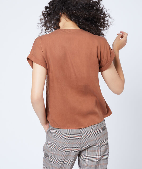 Blusa abotonada de Tencel Blusa abotonada de Tencel