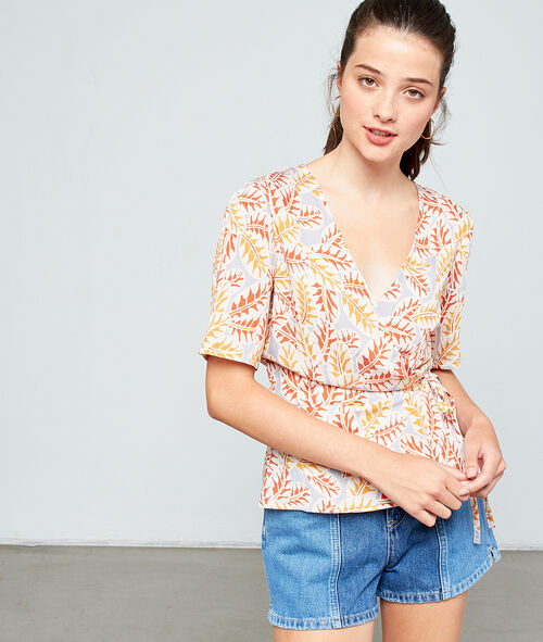 Blusa cruzada anudada Blusa cruzada anudada