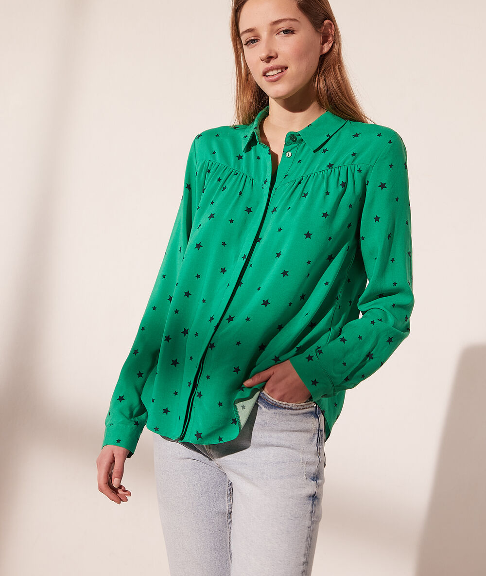 Camisa estampado estrellas clorofila.