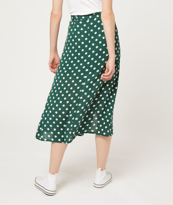 Falda midi estampado de lunares Falda midi estampado de lunares