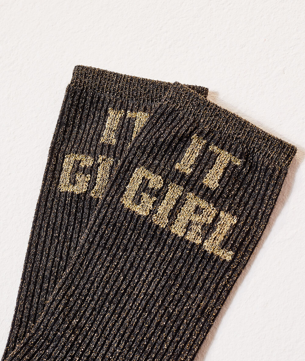 Calcetines 'it girl' oro.