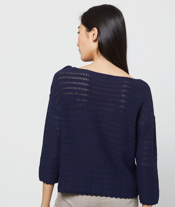 Jersey de guipur con botones Jersey de guipur con botones