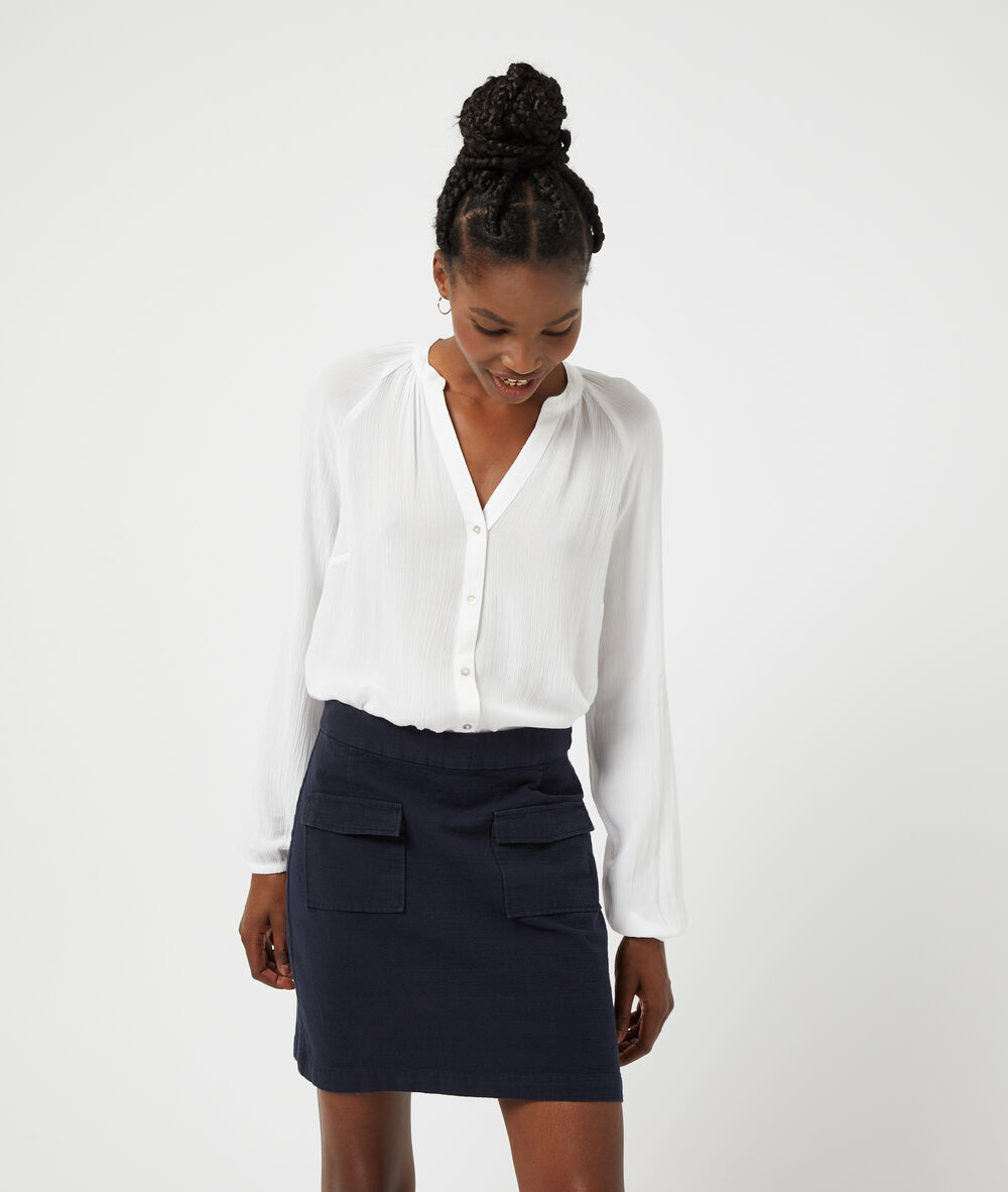 Blusa lisa crudo.