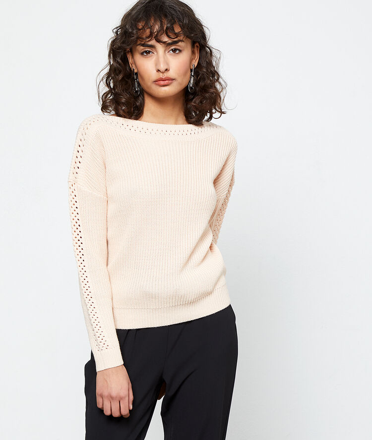 Jersey de mangas caladas rosa.
