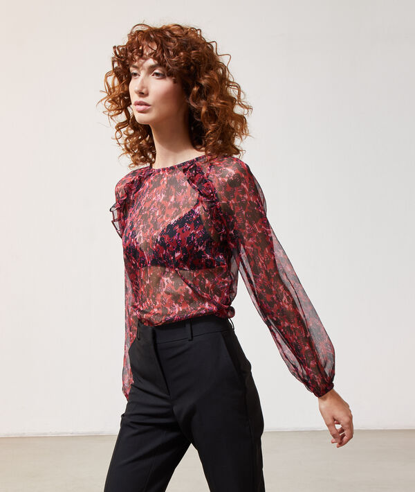 Blusa con volantes multicolor Blusa con volantes multicolor