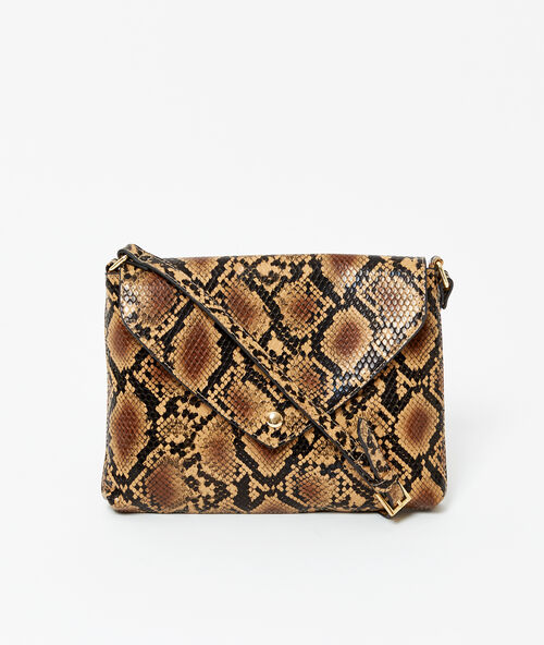 Bolso bandolera estampado serpiente c.beige.