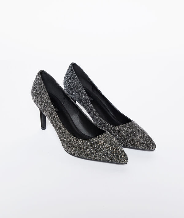 Zapatos de talón con lentejuelas Zapatos de talón con lentejuelas