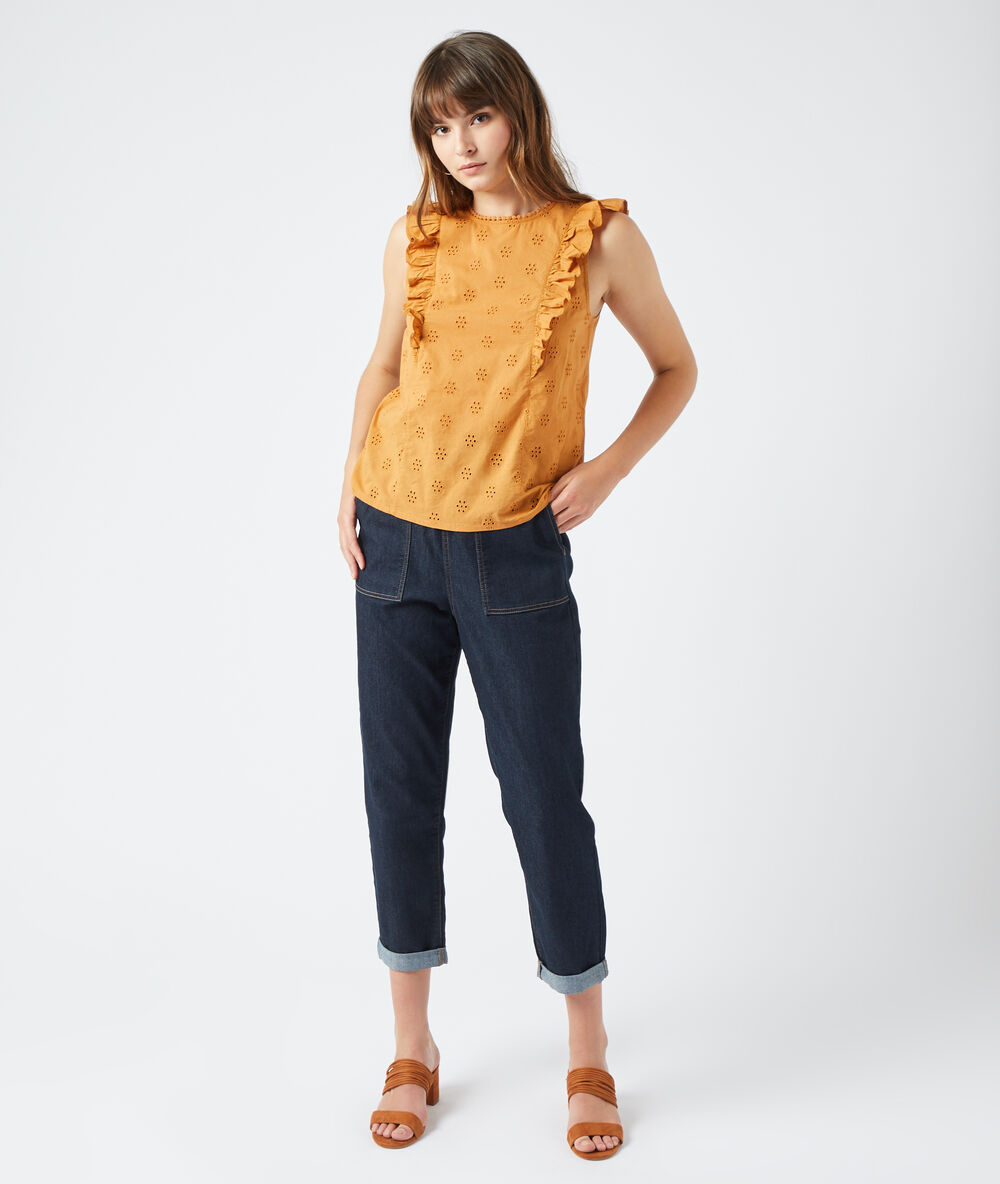Blusa guipur c.camel.