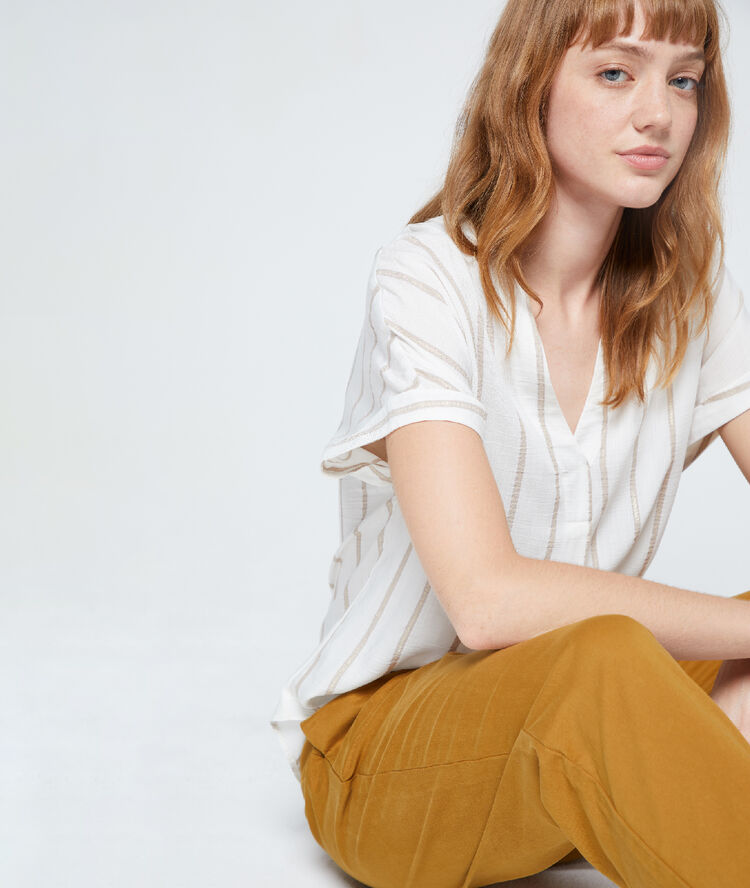 Blusa a rayas c.beige.
