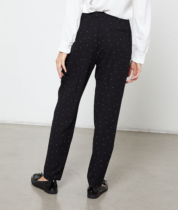 Pantalón de talle alto de lunares Pantalón de talle alto de lunares