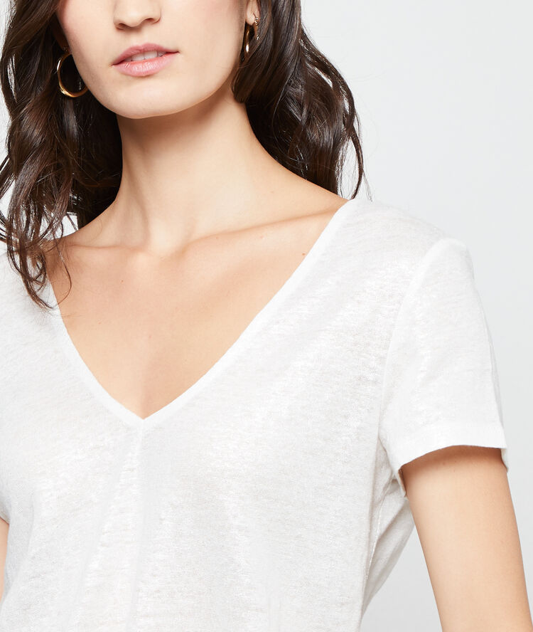 Camiseta metalizada blanco.