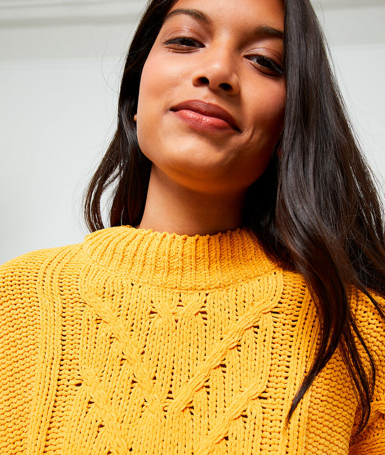 Jersey de punto cruzado c.ocre.