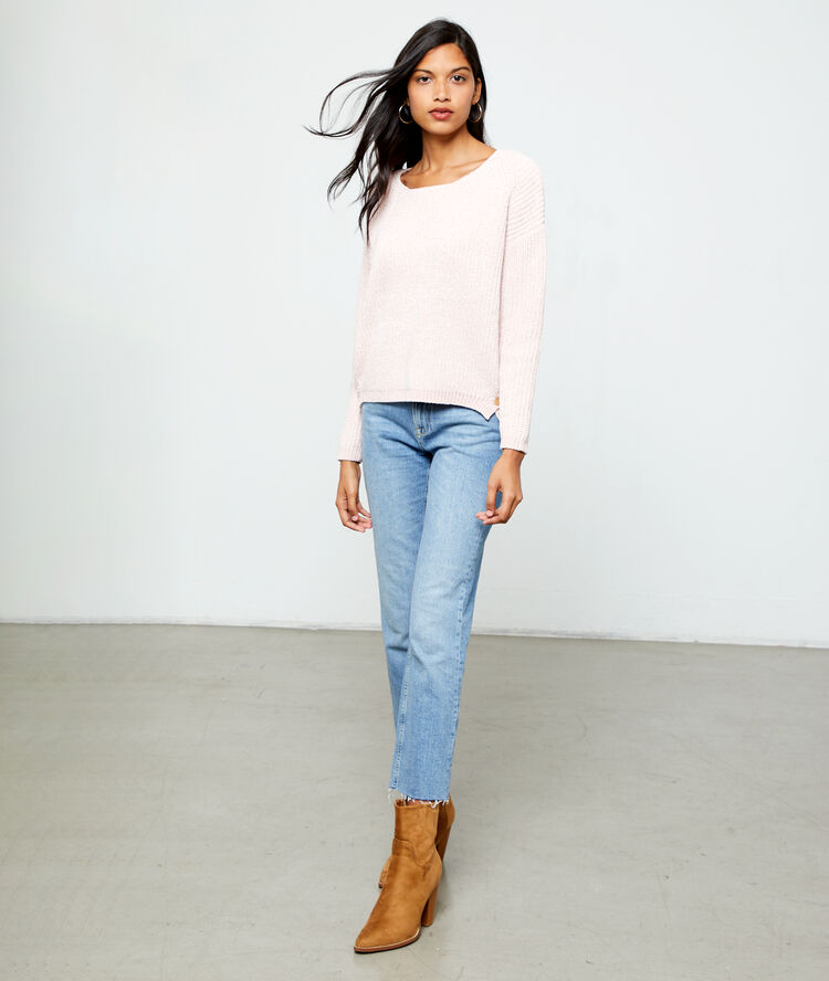 Jersey de felpilla rosa.
