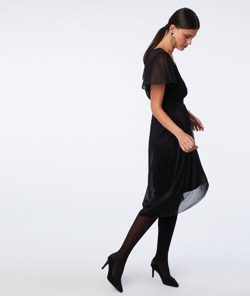Vestido midi fibras metalizadas Vestido midi fibras metalizadas