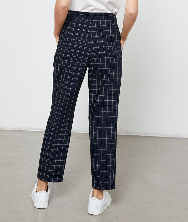 Pantalón talle alto de cuadros Pantalón talle alto de cuadros