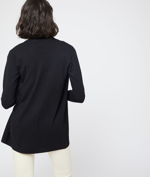 Gilet col chale en maille fine Gilet col chale en maille fine
