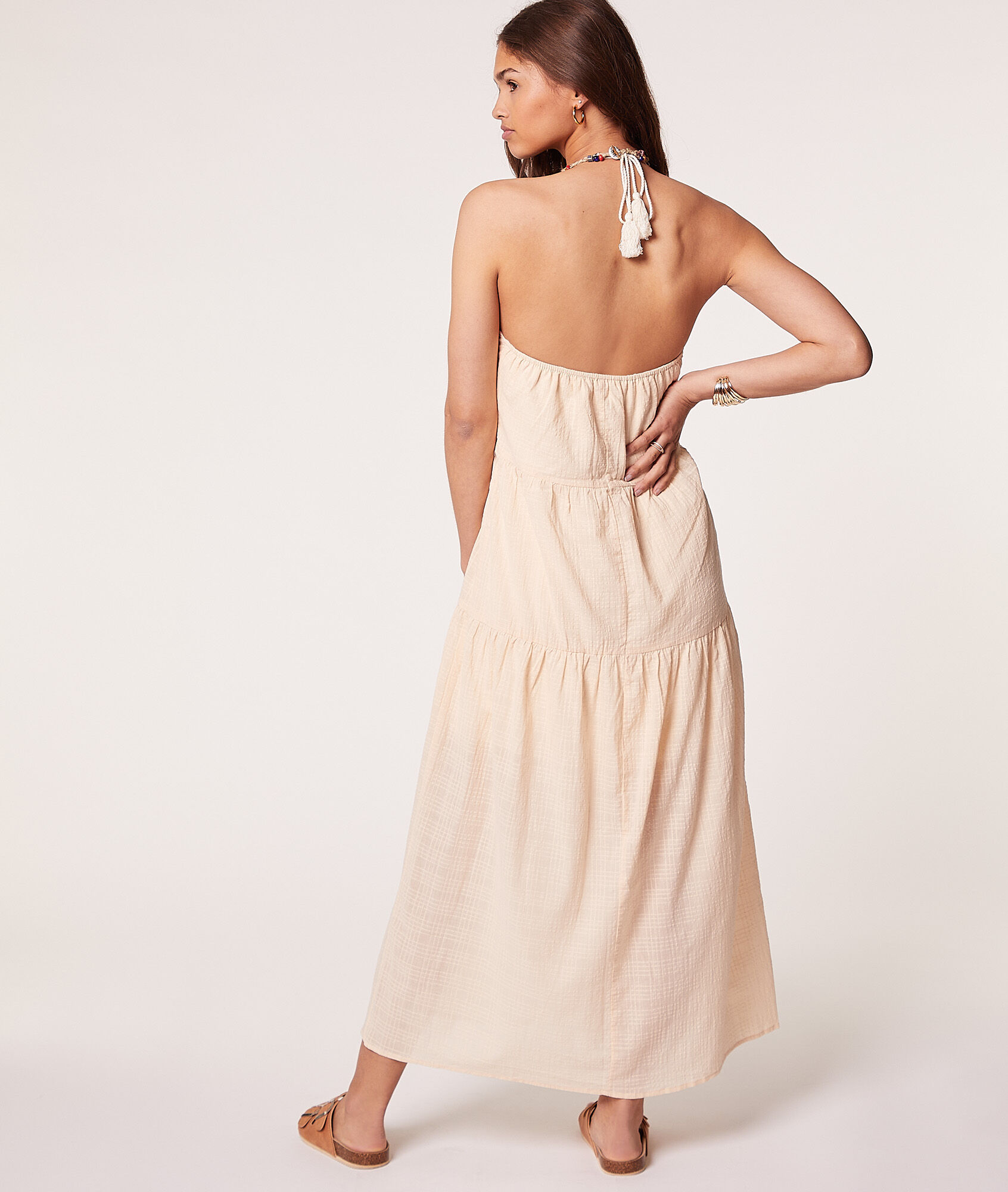 Vestido largo, espalda abierta - ENOLA - VANILLE - ETAM