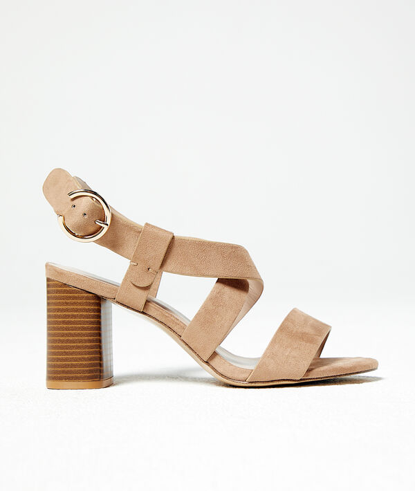 Sandalias de talón efecto ante Sandalias de talón efecto ante