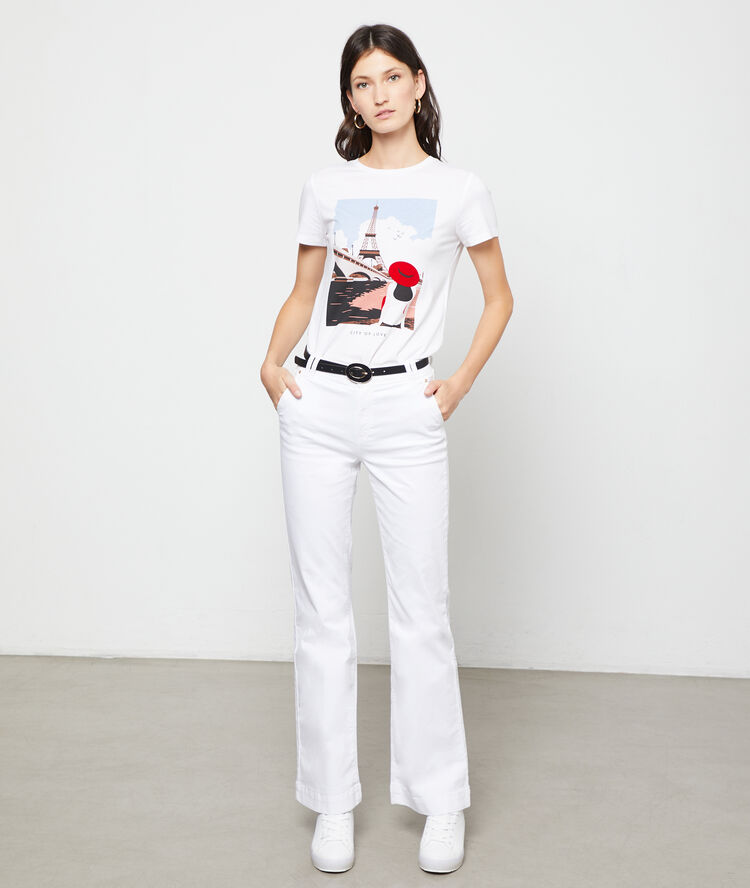 Camiseta 'city of love' blanco.