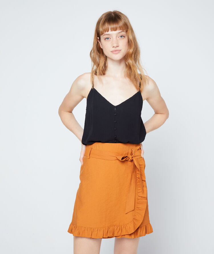 Camisola abotonada negro.