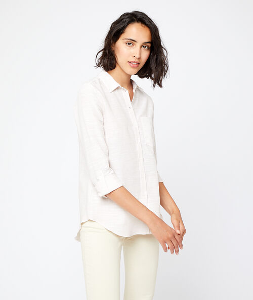 Camisa a rayas c.beige.