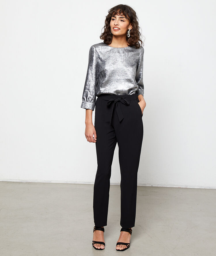 Blusa plateada plata.