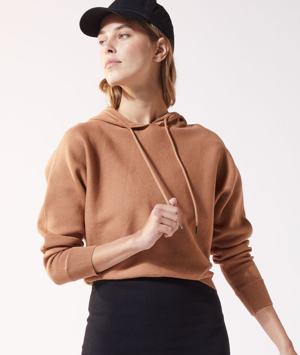 Sudadera con capucha c.camel claro.