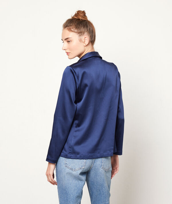 Blazer con detalles satinados Blazer con detalles satinados