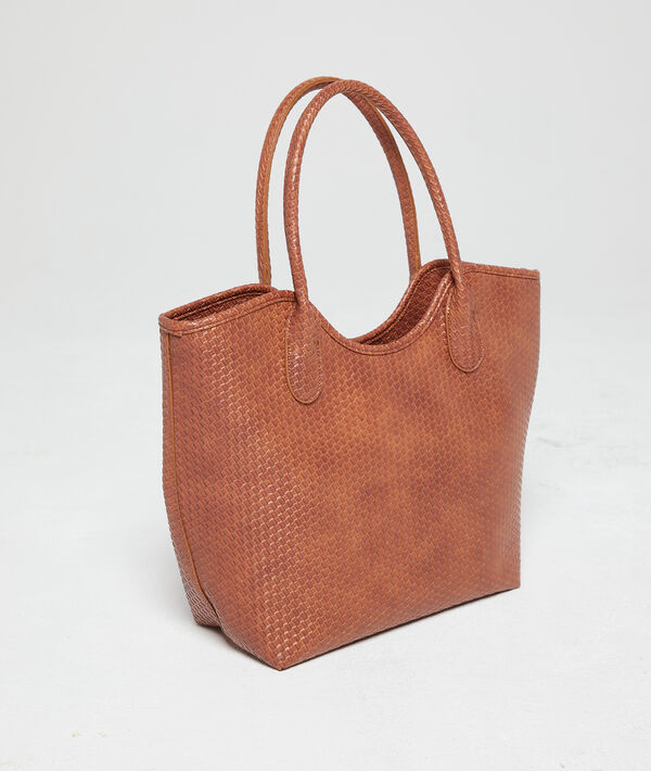 Bolso capazo efecto trenzado Bolso capazo efecto trenzado