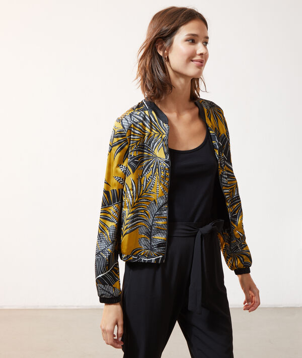 Bomber estampado hojas Bomber estampado hojas