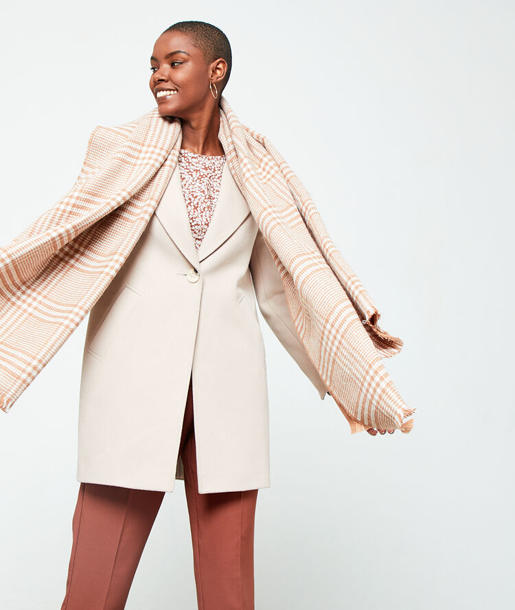 Bufanda plaid a cuadros c.beige.