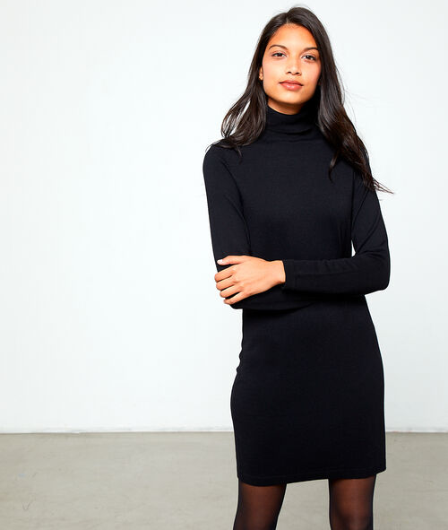 Vestido jersey de cuello alto Vestido jersey de cuello alto